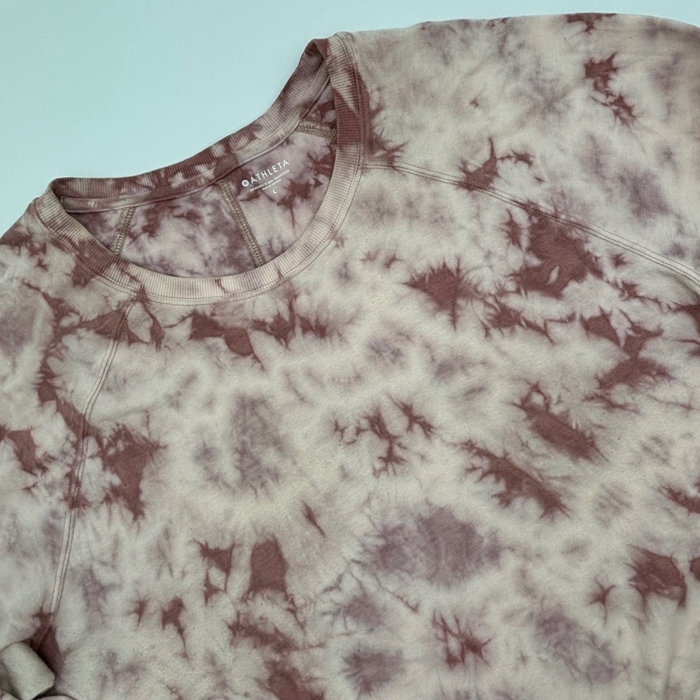 Athleta Sundown Tie Dye Crewneck Sweatshirt‎ Pullover Top Athletic Activewear